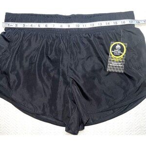 NEW Athletic Works LARGE (12-14) Black Shorts Mesh Trim Side Pockets Comfort